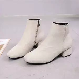 여성 미들 여성 겨울 부츠 고급 스웨이드 앵글부츠 여성신발 스웨이드부츠 여자힐