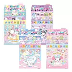 [크래프트빌]산리오 다꾸 칭찬 스티커 4종 세트 (시나모롤+마이멜로디+쿠로미+산리오캐릭터즈)