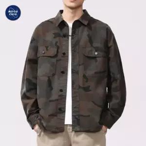 남자셔츠 카모플라쥬 카고 긴팔 오버핏 봄 셔츠 빈티지 구제 남방 심쿵마켓