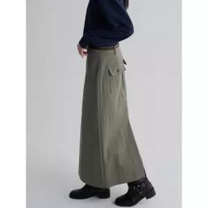 에잇세컨즈 아웃포켓 스커트 - 카키 1112485