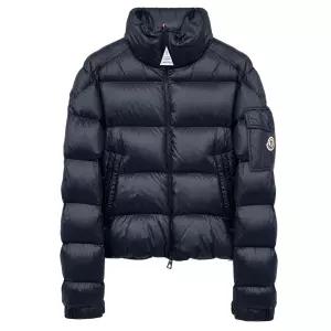 몽클레르 몽클레어 로고 패치 페트라 여성 숏 패딩 블랙 148361844