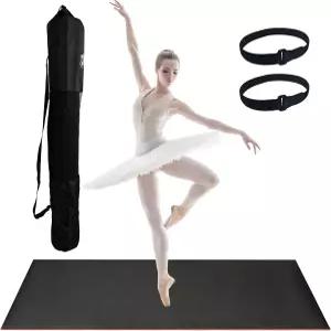 휴대용 댄스 플로어 매트 - 말리 발레 및 모든 스타일을 위한 4.5mm 두께의 미끄럼 방지 PVC 가정 스튜디오