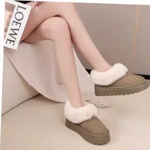 겨울 털부츠 발목기장 키높이 통굽 3컬러 방한 보온