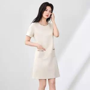 앤트맨 여성용 원피스 빈티지 미스 프렌치 금사 마 슬림핏 A라인 OPH1