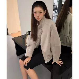 올리브 데 OLIVE DES 해삐 PICK오버핏 스웨이드 블루종 점퍼 OE6XJ8740 1041061