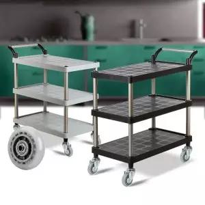 [골드스마일]플라스틱 PP 3단 특대 무소음바퀴 이동식카트 트레이 이동식트레이