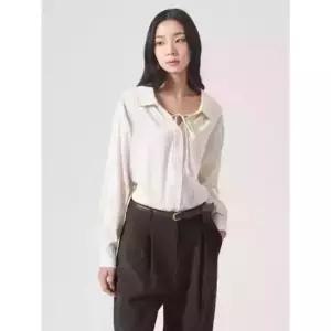 [매장정품] 8SECONDS 에잇세컨즈 리본끈 긴팔 셔츠 아이보리