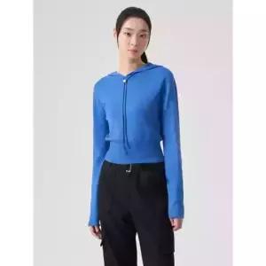 [매장정품] 8SECONDS 에잇세컨즈 후드 크롭 니트 블루 (354351IO1P)