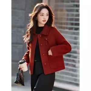 솜브레로스 여성용 모직 가을 코트 DOS3