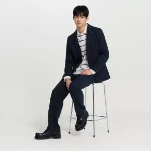 매장정품 빈폴 프리미엄 저지 솔리드 자켓 재킷 - 네이비 (BC6111C12R) 219342