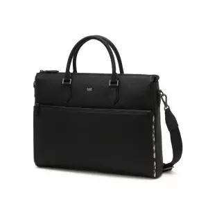 [백화점 정품] 닥스 ACC [인기신상] [DBBA6E111BK] 블랙 로고장식 소가죽 토트백