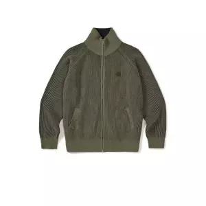 엠엠엘지 엠엠엘지 Mmlg TWO TONE HIGH NECK KNIT ZIPUP OLIVE