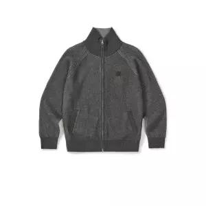 엠엠엘지 엠엠엘지 Mmlg TWO TONE HIGH NECK KNIT ZIPUP CHARCOAL