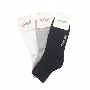 크로커다일 남성 무지 중목 양말 색상랜덤 3켤레