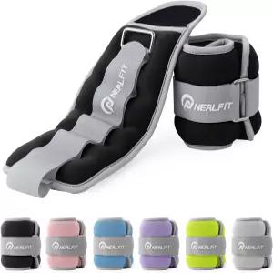 NEALFIT 남성 여성용 발목 체중계 달리기 체조 에어로빅 헬스장 피트니스용 스트랩이 조절 가능한 다리 팔