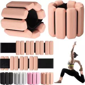 손목 무게 여성/남성용 2팩 조절 가능한 웨어러블 발목 걷기 요가 필라테스 헬스장용 실리콘 뱅글 팔과