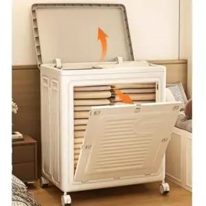 [JED] 수납박스 대형 바퀴달린 수납정리함 옷정리함 플라스틱 옷보관함 수납함 슬림 대용량