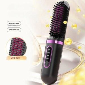 빗 달린 드라이기 긴머리 빗달린 헤어롤 음이온