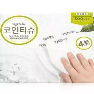 셀러허브 1베지터블 코인 압축 티슈 300EA 23cm x 23cm SH
