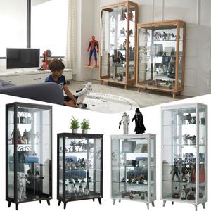 모던-베이직 유리 장식장 거실 유리진열장 양주장 그릇장 피규어장