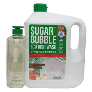슈가버블 천연성분 애플 1종 친환경 주방세제 4L+940ml