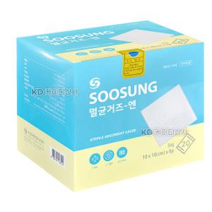 수성 멸균거즈 10cmX10cmX8P 100매입 드레싱 거즈