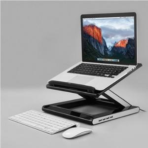 엑토 노트북 쿨링 스탠드+4포트 USB허브/각도+높이조절 거치대 받침대 NBS-07H