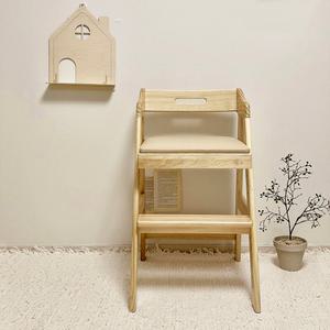 피노키오 원목 어린이 식탁의자 유아 하이체어