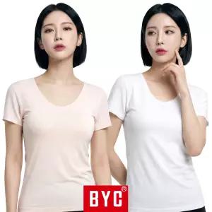 BYC 여성 반팔 런닝 순면 여자 티 셔츠 속옷 메리야스 BYI2550