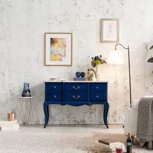 [퍼니프랑] 수입 유럽형 빈티지 엔틱가구 RG 22 쟈스민 블루 화장대 콘솔