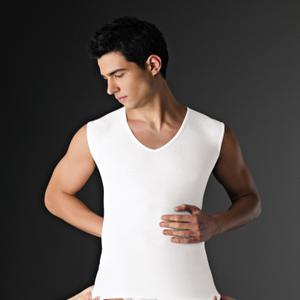 와이셔츠 이너웨어 남자 순면 런닝 민소매 직장인 브이넥 화이트 JHMRM007