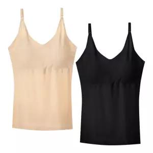 아이엠속옷 캡나시 2매세트 통기성좋은 메쉬 캡내장 끈나시 여성런닝