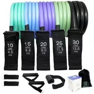 비핏 TPE 튜빙밴드 세트 근력운동 멀티 고무탄력밴드