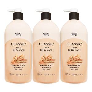 해피바스 클래식 순한 바디워시 베이비 파우더향 900g x 3개