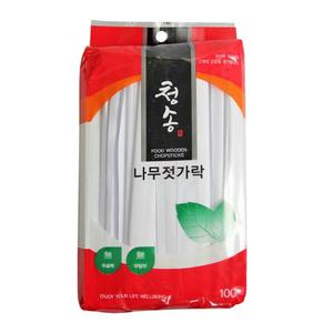 일회용 젓가락 (청송 나무젓가락 100개입 -종이포장)