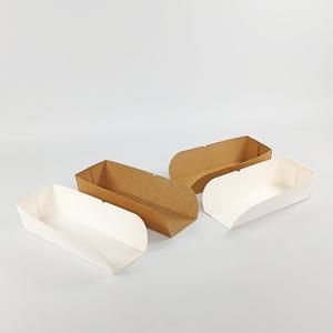 백색무지 크라프트 핫도그 종이 트레이 받침 100개