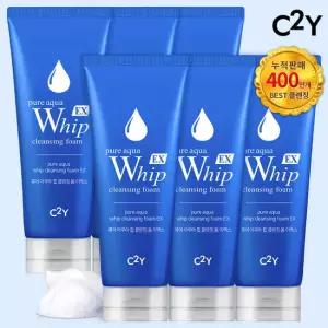 C2Y 퓨어 아쿠아 휩 클렌징 폼 EX 225ml 6개 대용량세트
