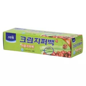 크린랩 이중지퍼백 대형 25X30 20매 크린지퍼백