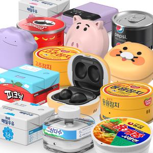 정품 삼성 갤럭시 버즈 2 프로 Fe 라이브 케이스 Z플립 김치 컵라면 메타몽 매일우유 피크닉