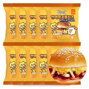 한맥 트리플치즈 햄버거 10봉 치즈버거 편의점 매점빵