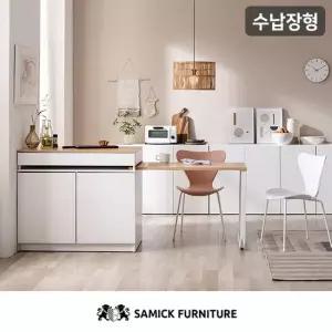 삼익가구 줄리아 홈바 확장형 아일랜드 식탁B타입 수납장형 착불