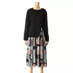 [롯데백화점]포커스 빈티지 트임 니트세트 롱원피스_FS2A7OP0134