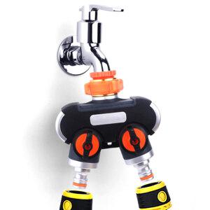 DFANO 프리미엄 2구 수도분배기 세차 청소 정원 베란다 세탁기 다용도 2구 수도꼭지