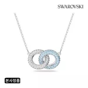 [롯데백화점]스와로브스키 [본사정품] Stone 블루 로듐 목걸이 5642883