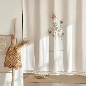 [텐바이텐][맞춤]스텔라 플라워 반창커튼 2종 린넨 레터링 작은창