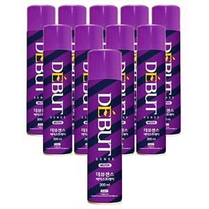 데뷰 센스 헤어스프레이 무스크향 300ml x 10개 헤어 강력 셋팅 고정 스타일링 스프레이