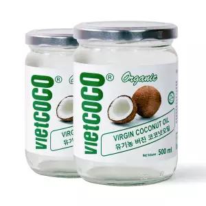 비엣코코 버진 유기농 코코넛오일 2병 500ml 베트남 직수입