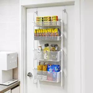 노바리빙 다용도 촘촘바구니 문걸이 선반 4단