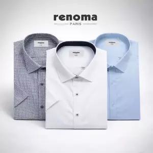 [롯데백화점]레노마 레노마셔츠 여름 반팔 구김없는 스판 링클프리 남성 정장와이셔츠