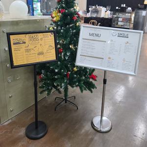 포스터 POP 메뉴판 스탠드 거치대 광고판 안내판 표지판 행사 배너 철제 A4 블랙